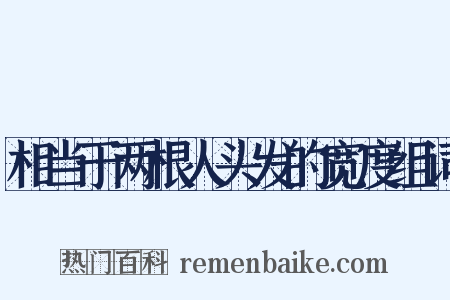 相当于两根人头发的宽度组词是什么意思的图片